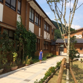 The courtyard of school