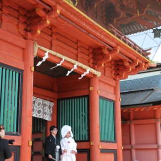 Fuji Sengen Shrine. Innocent wedding.