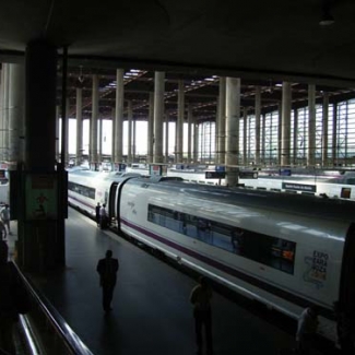 Madrid Central Station platform to Zaragoza