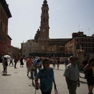 Old town area of Zaragoza