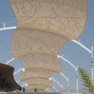 Awning for venue 95 degrees in the sun But it feels cool in the shade!