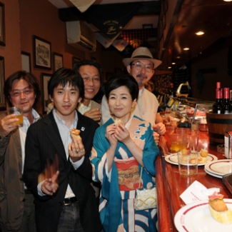 Reception is over Drinking at a bar near the venue