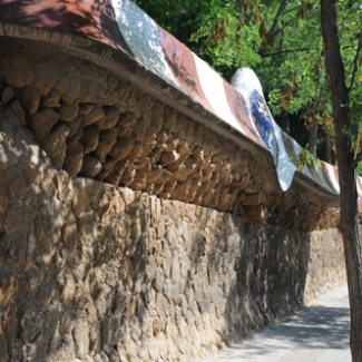 Outer wall of park