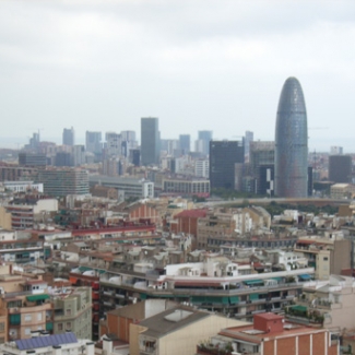The exceptionally eye-catching Akbar Tower completed in 2005