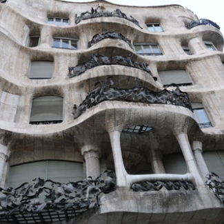 Gaudi construction in Barcelona (4)  The World Heritage 'Casa Mila' (La Pedrara), an outstanding work of Gaudi